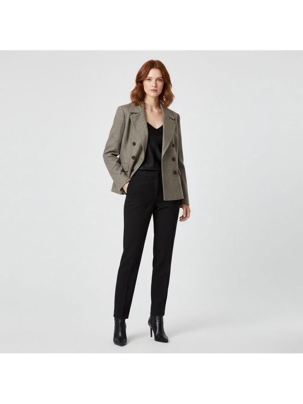 Ann Taylor LOFT Wool Blend Tweed Blazer Jacket Classic Career Office